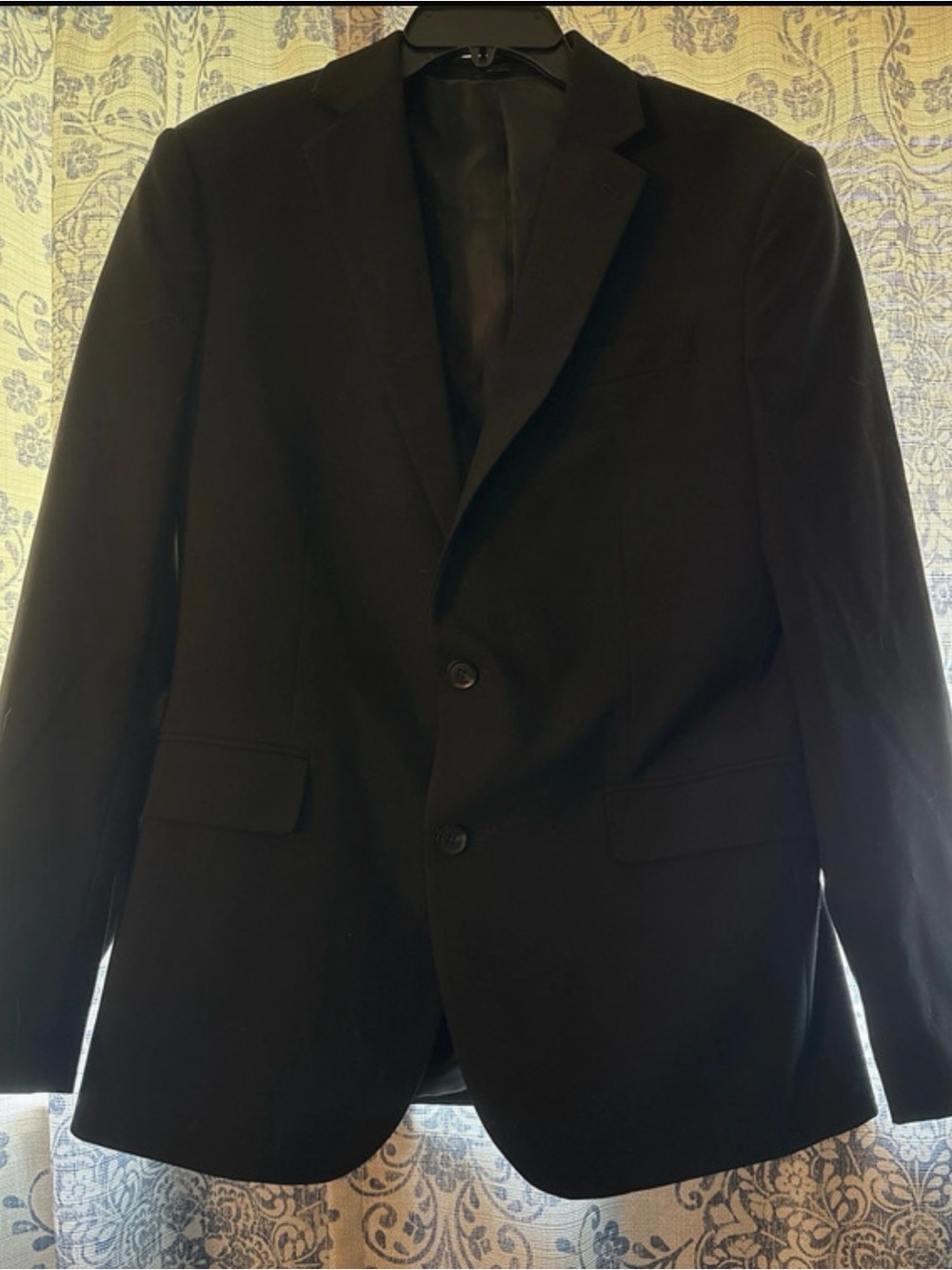 jf j.ferrar Men's Black Two-Button Sport Coat